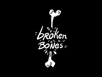 Broken Bones bones caligrafia calligraphy j.tito gouveia stickers tipografia type typography