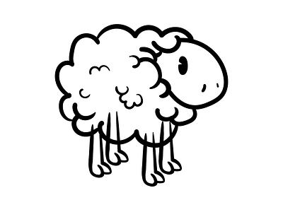 Sheep Outline animal graphic design head illustration j.tito gouveia outline sheep
