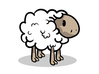 White Sheep animal graphic design head illustration j.tito gouveia sheep white