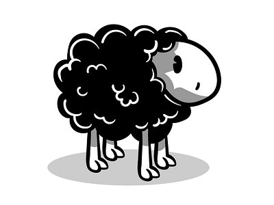 Black Sheep animal black graphic design head illustration j.tito gouveia sheep