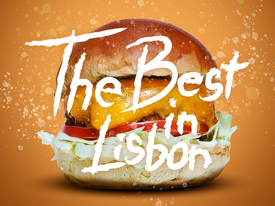 A-100 The Best in Lisbon a 100 burger calligraphy font graphic design hand made font j.tito gouveia lettering