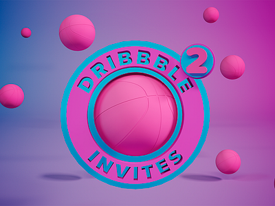 Dribbble Invites c4d cinema 4d design dribbble dribbble invites graphic design illustration invitaion invites giveaway j.tito gouveia jtitogouveia