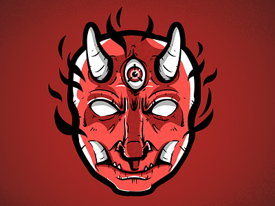 Oni Mask demon design graphic design illustration j.tito gouveia jtitogouveia mask oni vector