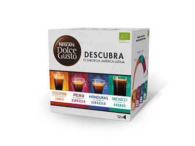 Pack Descubra design graphic design illustration j.tito gouveia nescafé nescafé dolce gusto nestle packaging