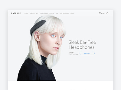 Batband - Sleek Ear-Free Headphones art direction design future headphones packaging product ui ux web