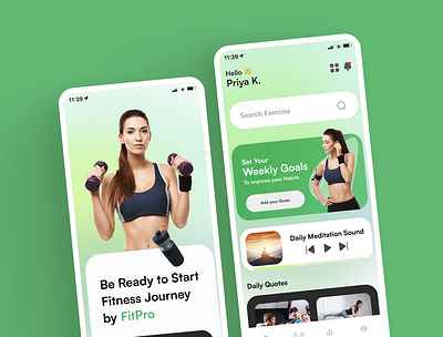 Fitness Application UI Design design figma fitness ui