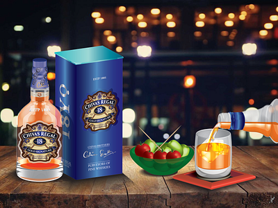 Illustration - Chivas Regal Whiskey Packaging Design 3d design graphic design ill illustration typography vector