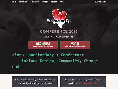 LoneStarRuby Conference 2013 animation conference header lone star lonestarruby