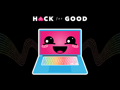 Hack for Good (Exploration) branding computer good hack identity kawaii logo pastel positive rainbow