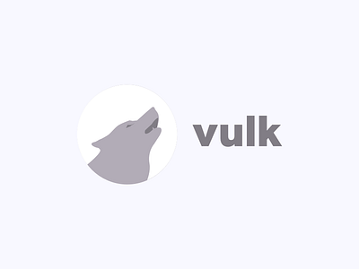 Vulk blurple branding horizontal logo marque vulk wolf