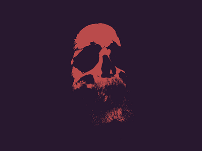 bærrier: self aesthetic beard purple red skull ¯ (ツ) ¯