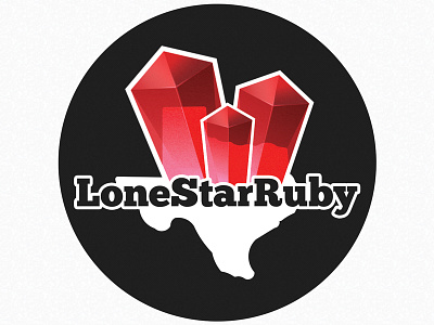 LoneStarRuby Logo crystal gem logo lone star ruby texas