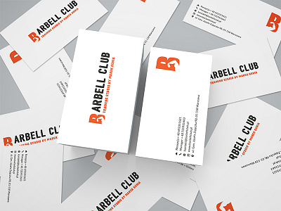 Business card for Barbellclub branding business card logo