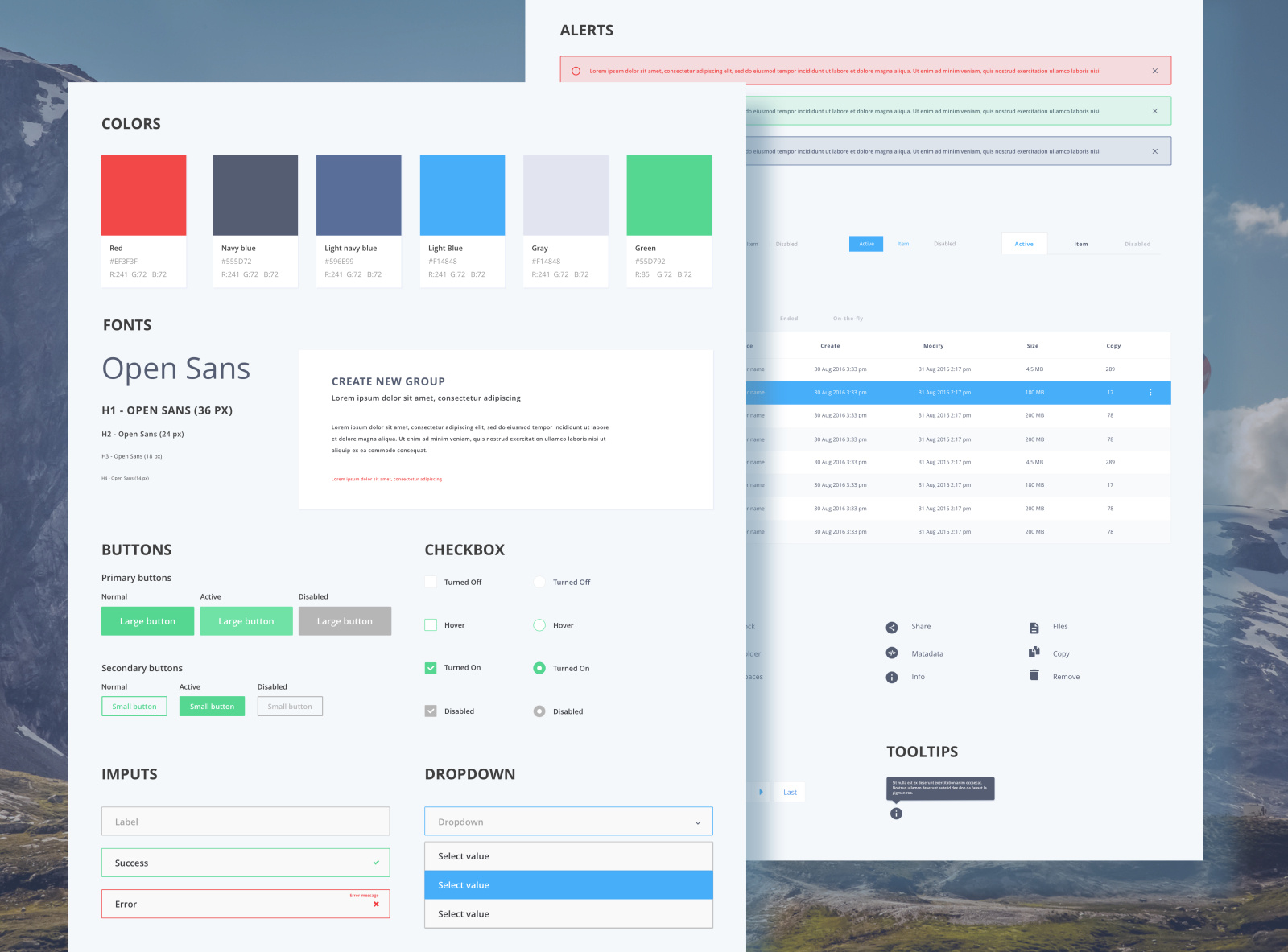 UI Guidelines by Ewa Salawa on Dribbble