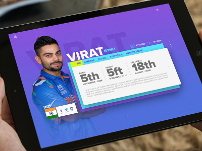 User Profile - Sports Portal design graphicdesign india sports ui ux webdesign