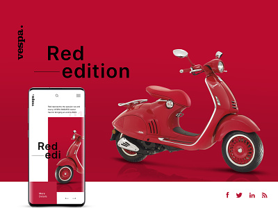 Vespa (RED) App mobile app mobile app design mobile design red red edition social media vespa