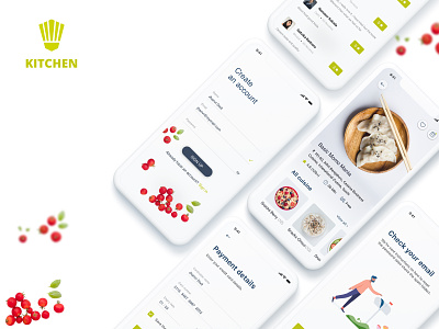 Kitchen App design fast delivery healthy food kitchen minimal mobile ui ui uidesign uikit uiux