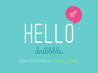 Hello Dribbble! card view first shot hello dribble rocket