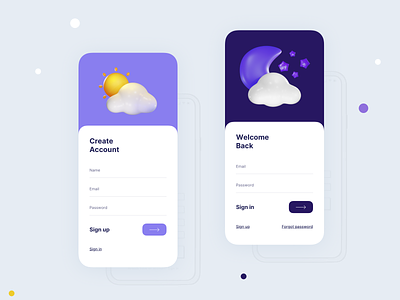 Sign in & Sign up Screen- Weather App