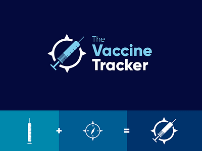 The Vaccine Tracker corona covid logo logo design tracker vaccine