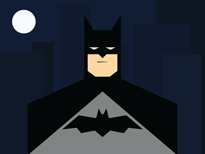 Batman animation basic shape batman cartoon network dark dc fan art geometry illustration justice justice league kids night popular