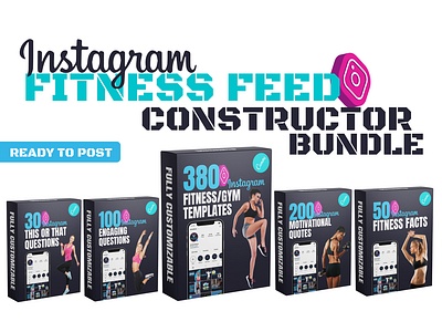 Instagram Fitness/Gym Feed Constructor Bundle