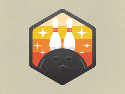 Bowling Badge bowling illustrator logo pins silentiger tournament vector