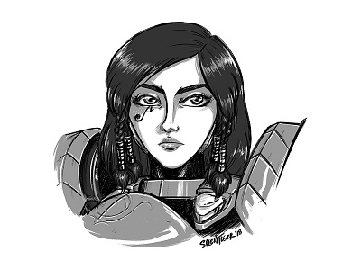 Pharah doodle drawing fanart illustration overwatch pharah silentiger sketch