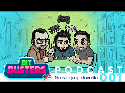 Bit Busters Podcast bit busters doodle drawing illustration photoshop podcast silentiger sketch