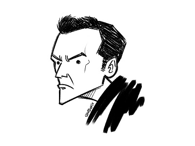 Tarantino doodle drawing illustration quentin tarantino silentiger sketch