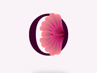 Letter "O" classy elegant fashion feminine font illustration illustrator lettering nature pink typography vectors