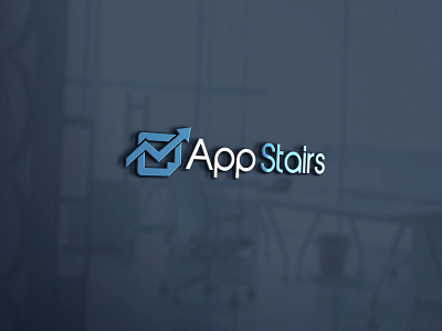 App stairs logo app branding design icon illustration logo typography ui ux vector