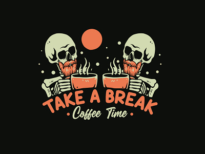 Coffee Time badge graphic design logo retro tshirtdesign vintage