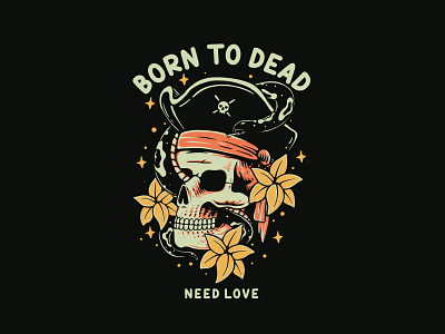 Born to Dead badge graphic design logo retro tshirtdesign vintage