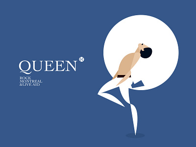 queen freddie mercury design flat freddie mercury illustration moon music poster queen