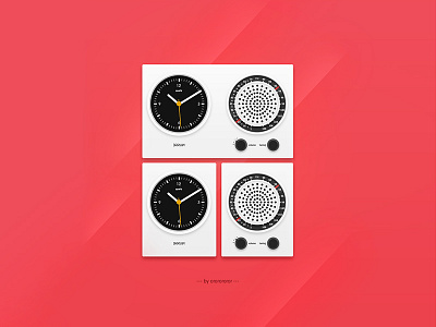 Radio Icons china clock flat icon icons illustration pointer radio simple ui