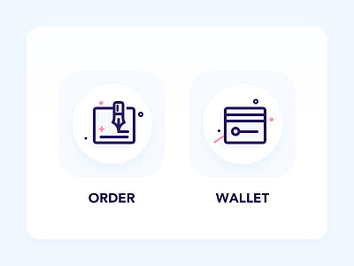 Icon Order Wallet Dribbble app card flat icon icons illustration line lined order ui uxweb wallet