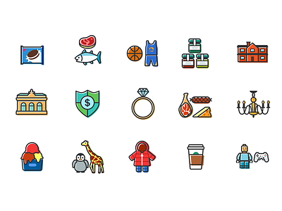 Icon Design basketball coffee icecream icon icons mobile penguin ui ux visual design