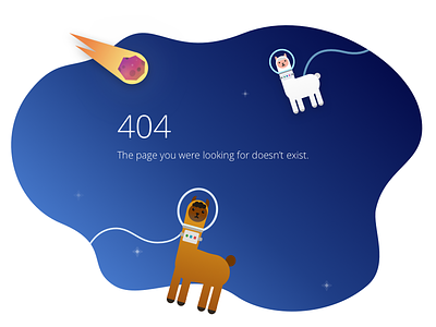 404 404 error illustration llama space