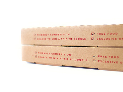 Google Engage Direct Mail direct mail google packaging pizza box print design