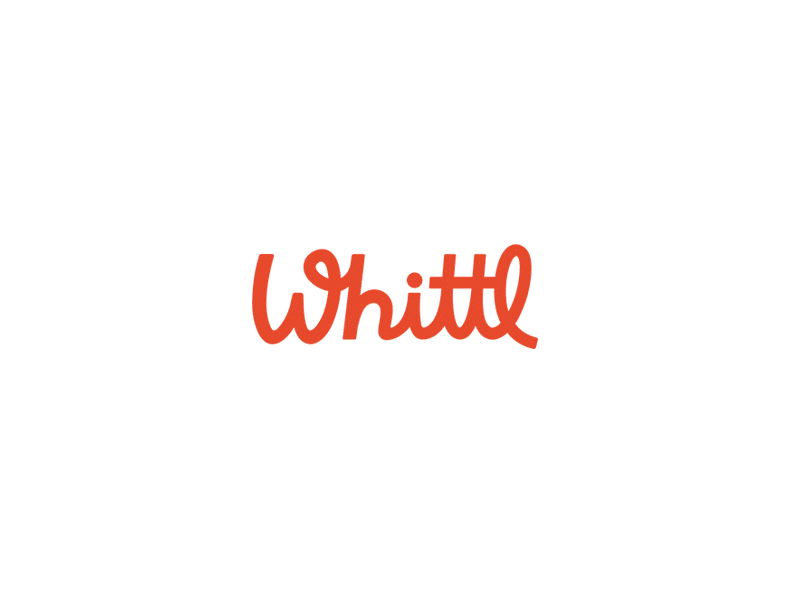 Whittl Logo animation hand drawn logo wordmark