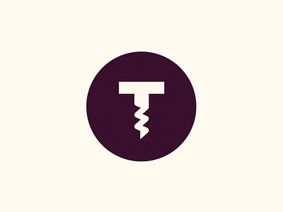 Tipsi Logo beverage corkscrew logo wine wordmark