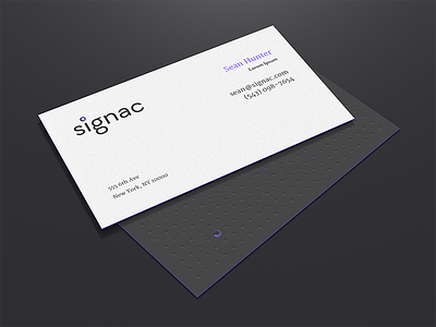 Signac Business Card business card finance logo print wordmark