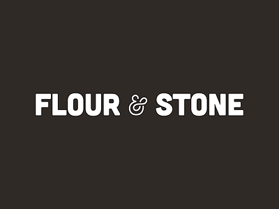 Flour & Stone Logo branding food identity logo pizza typography wordmark