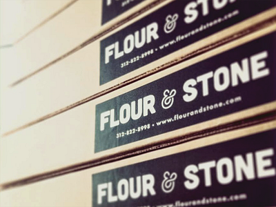 Flour & Stone Logo branding food identity logo packaging pizza typography wordmark
