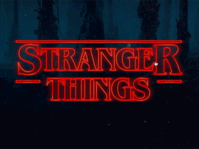Make It Stranger interactive logo netflix stranger things tv typography website