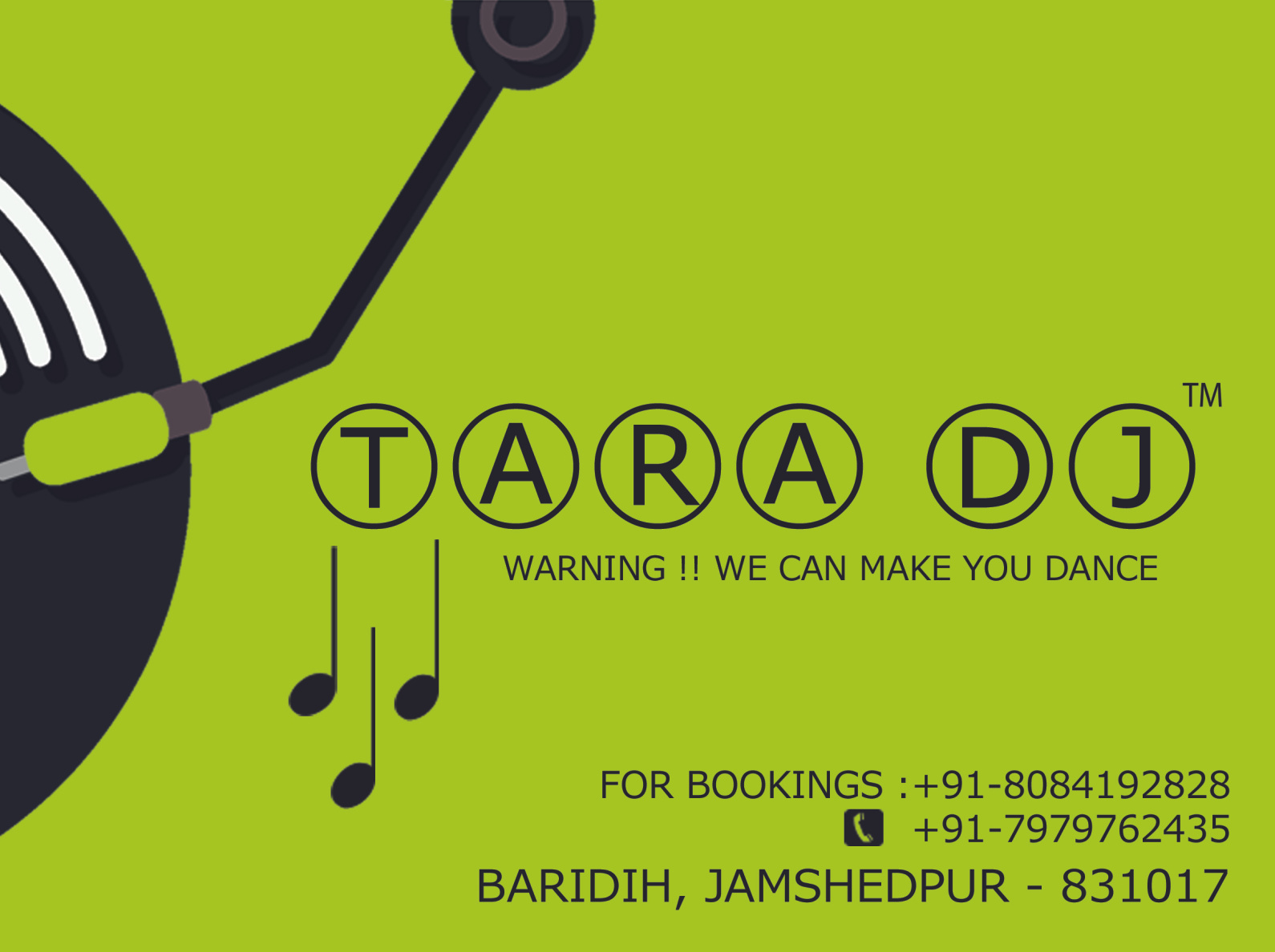 dj light visiting card
