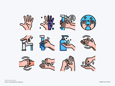 Wash Hand Icon Set coronavirus covid 19 covid19 hand icon illustration logo outline symbol vector washing website