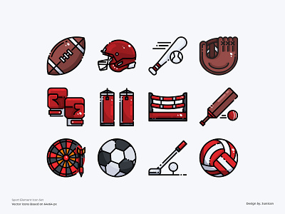 Sport Icon Set app baseball basketball boxing color line design download football golf icon illustration sport symbol vector website