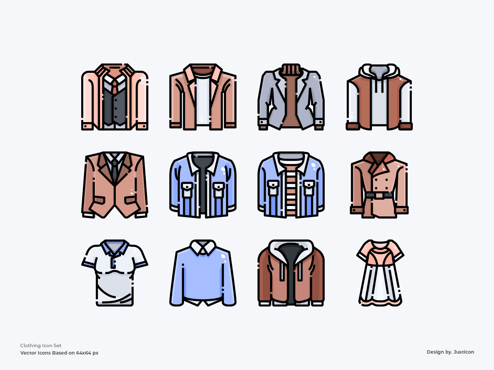 Clothes Icon Set by Justicon on Dribbble